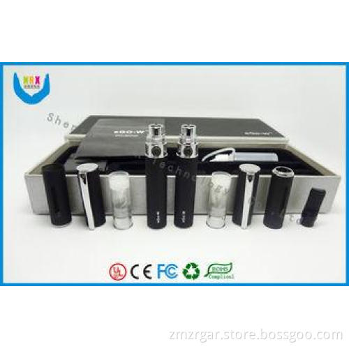 1100mah Black Ego-W E Cig With 2 Ml Atomizer , 600 Puffs -